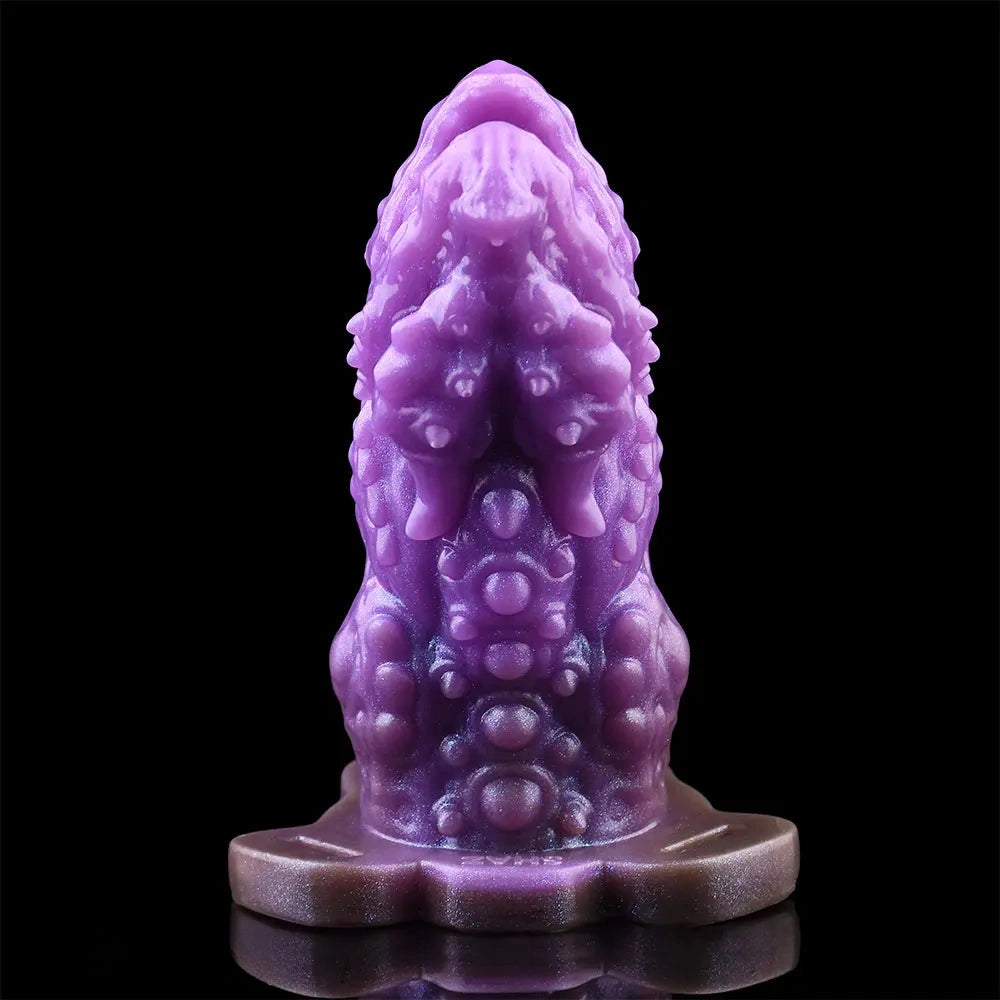 5.62in Dragon Beast Creature Fantasy Hollow Dildo Sleeve With Penis Ring