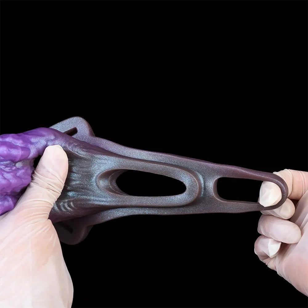 5.62in Dragon Beast Creature Fantasy Hollow Dildo Sleeve With Penis Ring