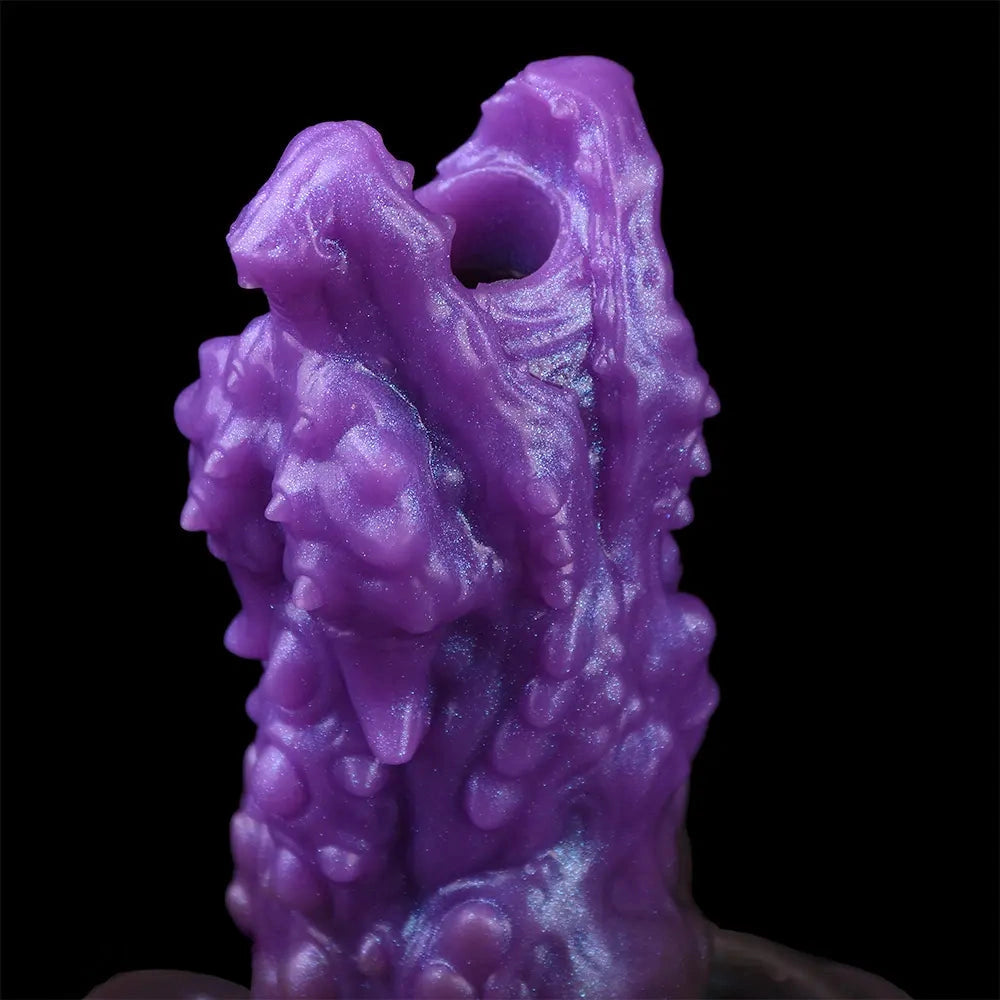 5.62in Dragon Beast Creature Fantasy Hollow Dildo Sleeve With Penis Ring