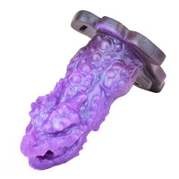 5.62in Dragon Beast Creature Fantasy Hollow Dildo Sleeve With Penis Ring