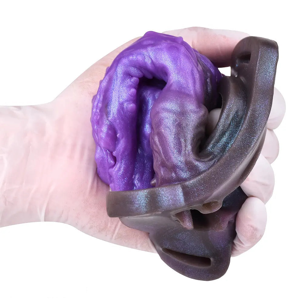 5.62in Dragon Beast Creature Fantasy Hollow Dildo Sleeve With Penis Ring