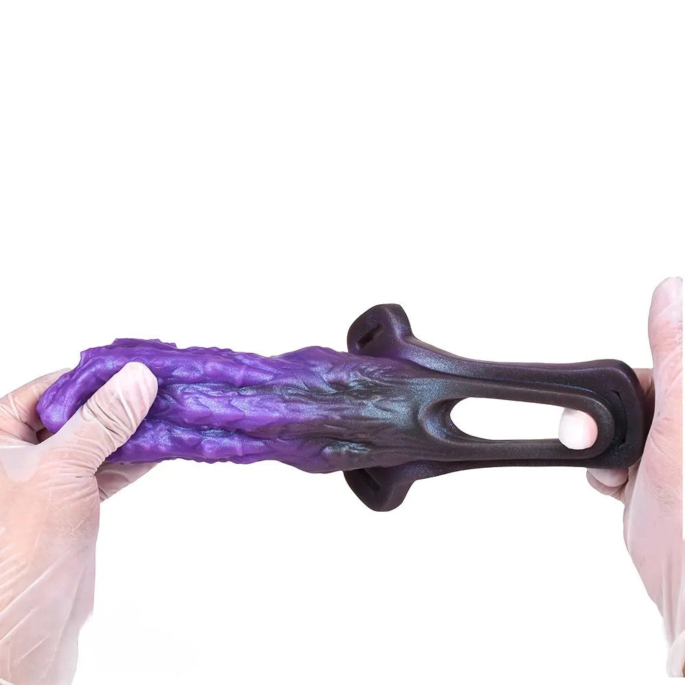 5.62in Dragon Beast Creature Fantasy Hollow Dildo Sleeve With Penis Ring