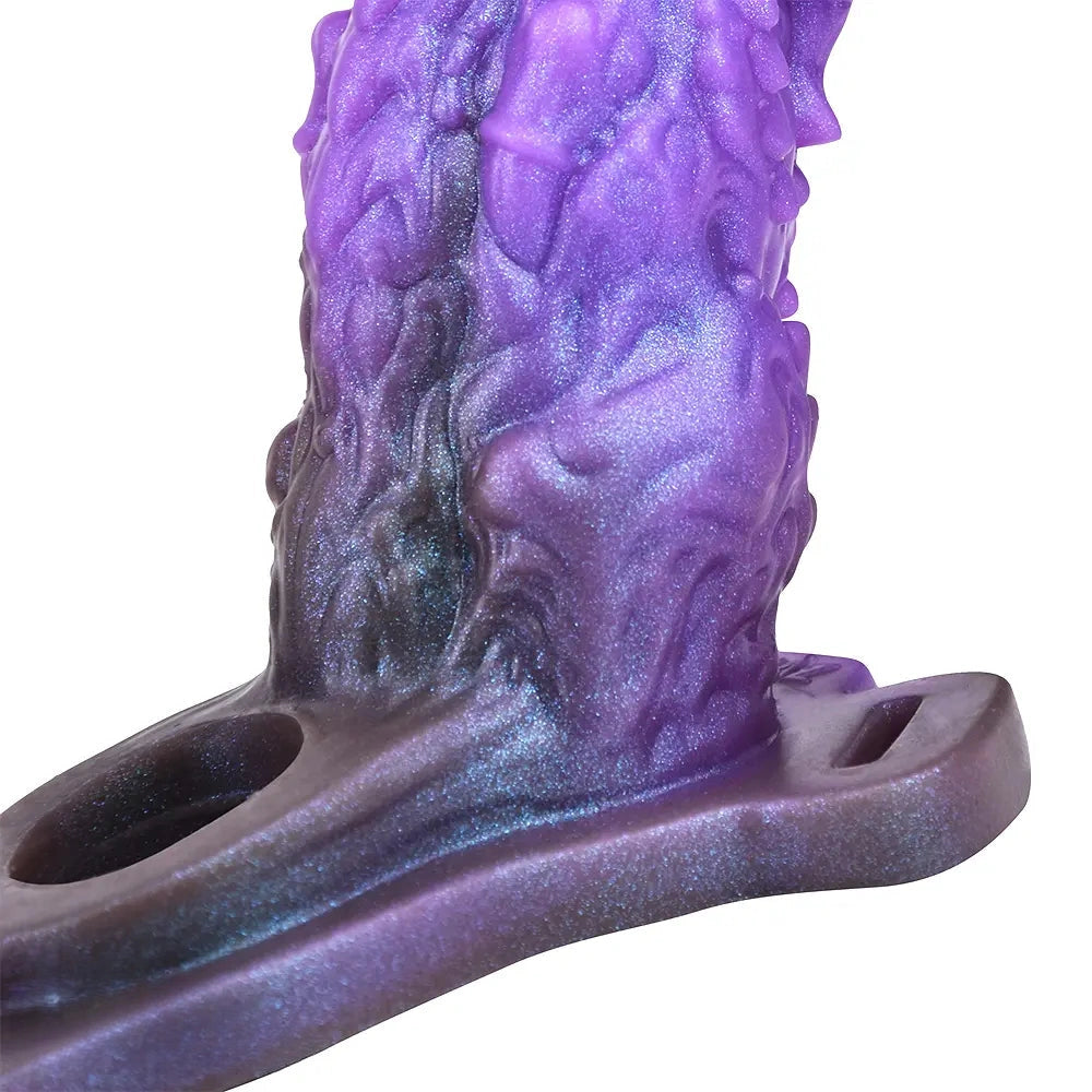 5.62in Dragon Beast Creature Fantasy Hollow Dildo Sleeve With Penis Ring