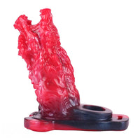 5.62in Hollow Dildo Built-in Keel Vibration Remote Strapon Animal Cock Sleeve