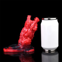 5.62in Hollow Dildo Built-in Keel Vibration Remote Strapon Animal Cock Sleeve