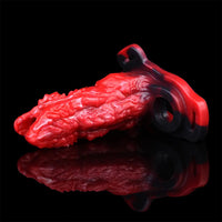 5.62in Hollow Dildo Built-in Keel Vibration Remote Strapon Animal Cock Sleeve