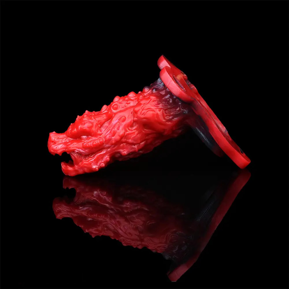 5.62in Hollow Dildo Built-in Keel Vibration Remote Strapon Animal Cock Sleeve