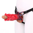 5.62in Hollow Dildo Built-in Keel Vibration Remote Strapon Animal Cock Sleeve