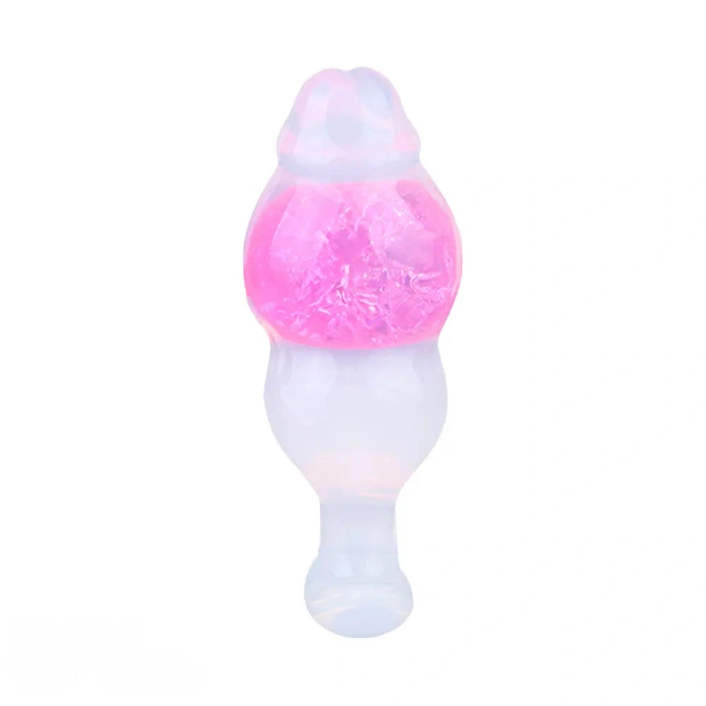 5.63in Luminous Silicone Anal Beads Dildo Anal Sex Toy With Anchor