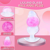 5.63in Luminous Silicone Anal Beads Dildo Anal Sex Toy With Anchor