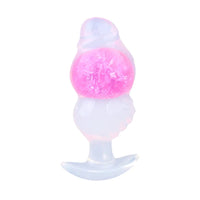 5.63in Luminous Silicone Anal Beads Dildo Anal Sex Toy With Anchor