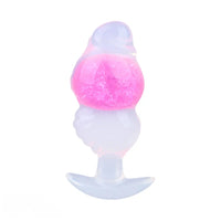 5.63in Luminous Silicone Anal Beads Dildo Anal Sex Toy With Anchor