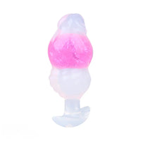 5.63in Luminous Silicone Anal Beads Dildo Anal Sex Toy With Anchor