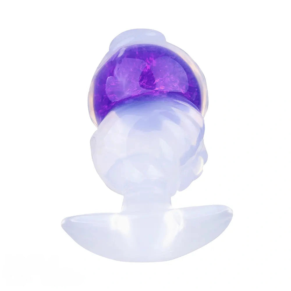 5.63in Luminous Silicone Anal Beads Dildo Anal Sex Toy With Anchor
