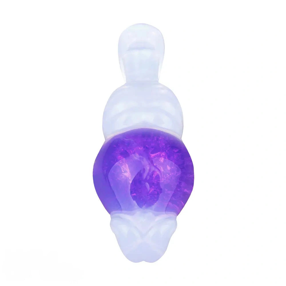 5.63in Luminous Silicone Anal Beads Dildo Anal Sex Toy With Anchor