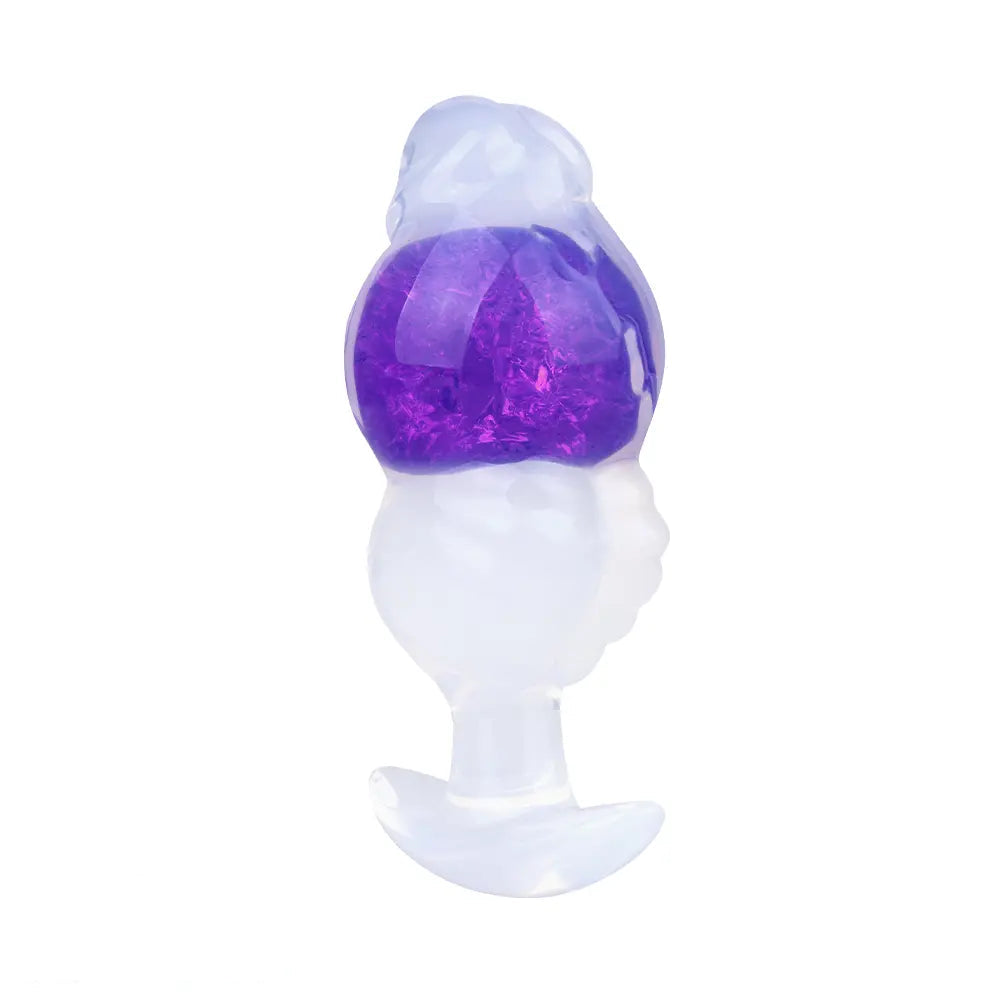 5.63in Luminous Silicone Anal Beads Dildo Anal Sex Toy With Anchor