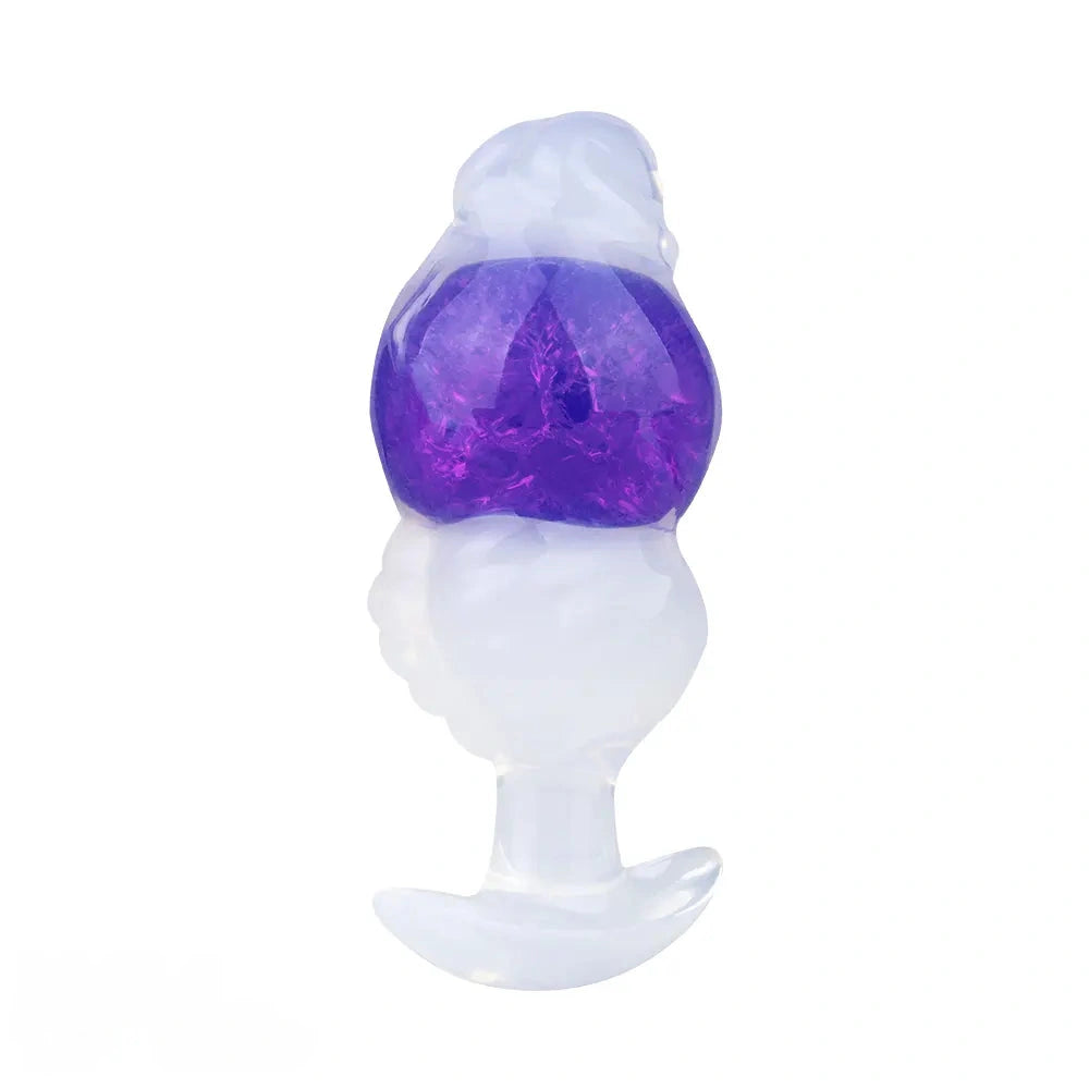 5.63in Luminous Silicone Anal Beads Dildo Anal Sex Toy With Anchor