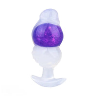 5.63in Luminous Silicone Anal Beads Dildo Anal Sex Toy With Anchor