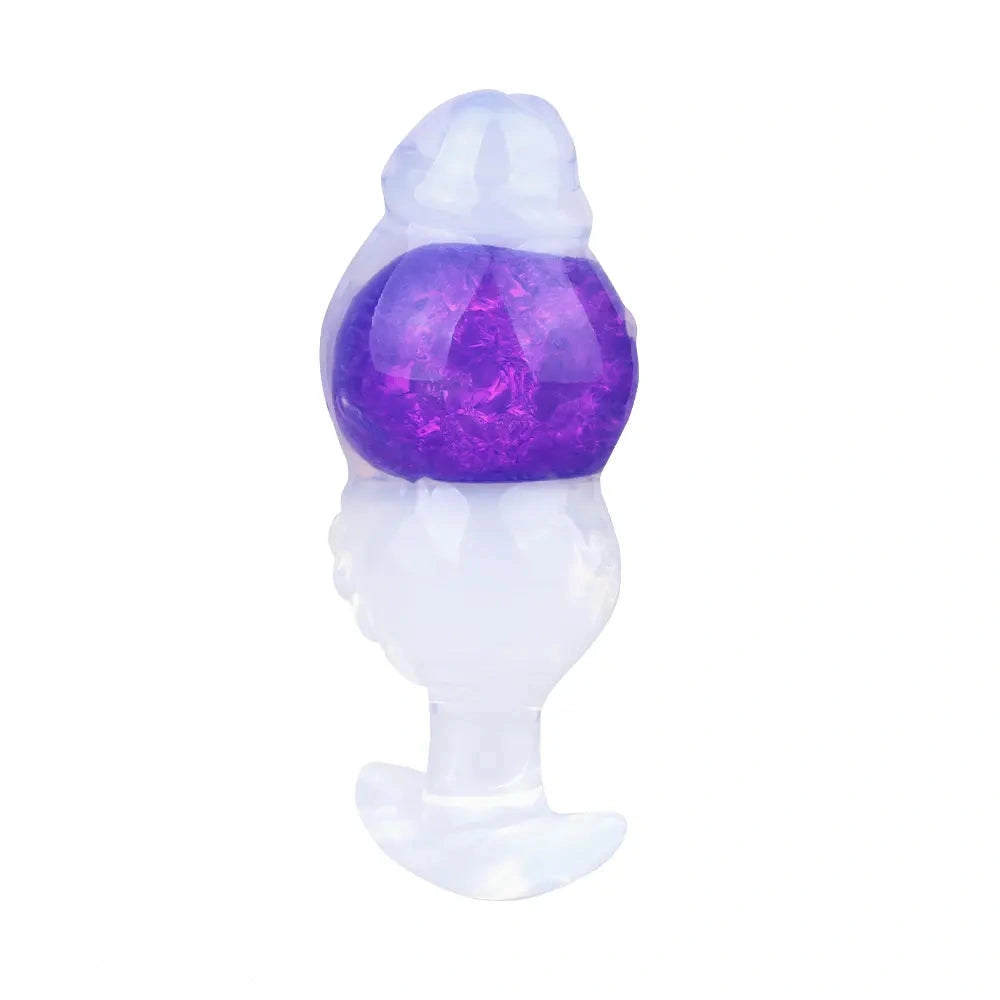 5.63in Luminous Silicone Anal Beads Dildo Anal Sex Toy With Anchor