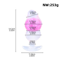 5.63in Luminous Silicone Anal Beads Dildo Anal Sex Toy With Anchor