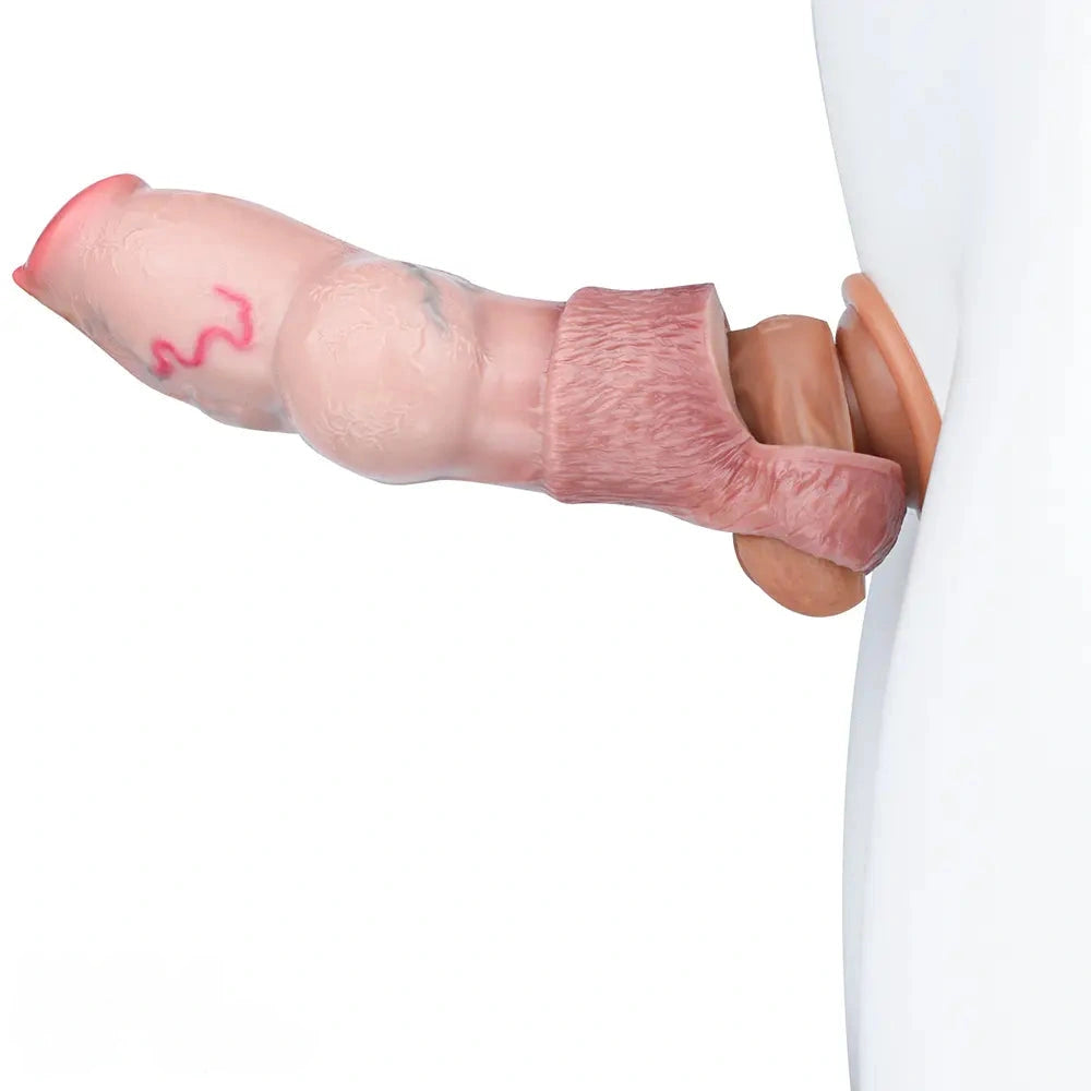 5.66in 6.73in 7.12in Realistic Dog Knot Silicone Dildo Sleeve Highquality Cock