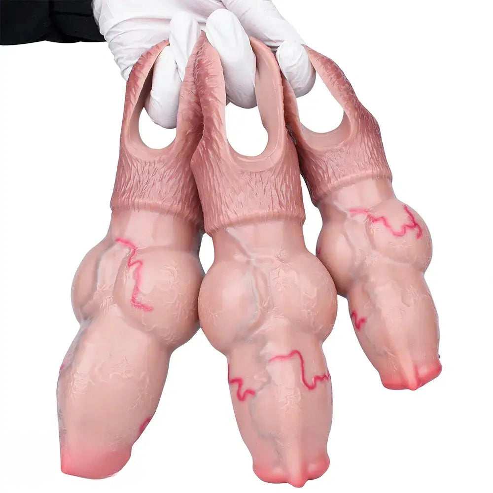 5.66in 6.73in 7.12in Realistic Dog Knot Silicone Dildo Sleeve Highquality Cock
