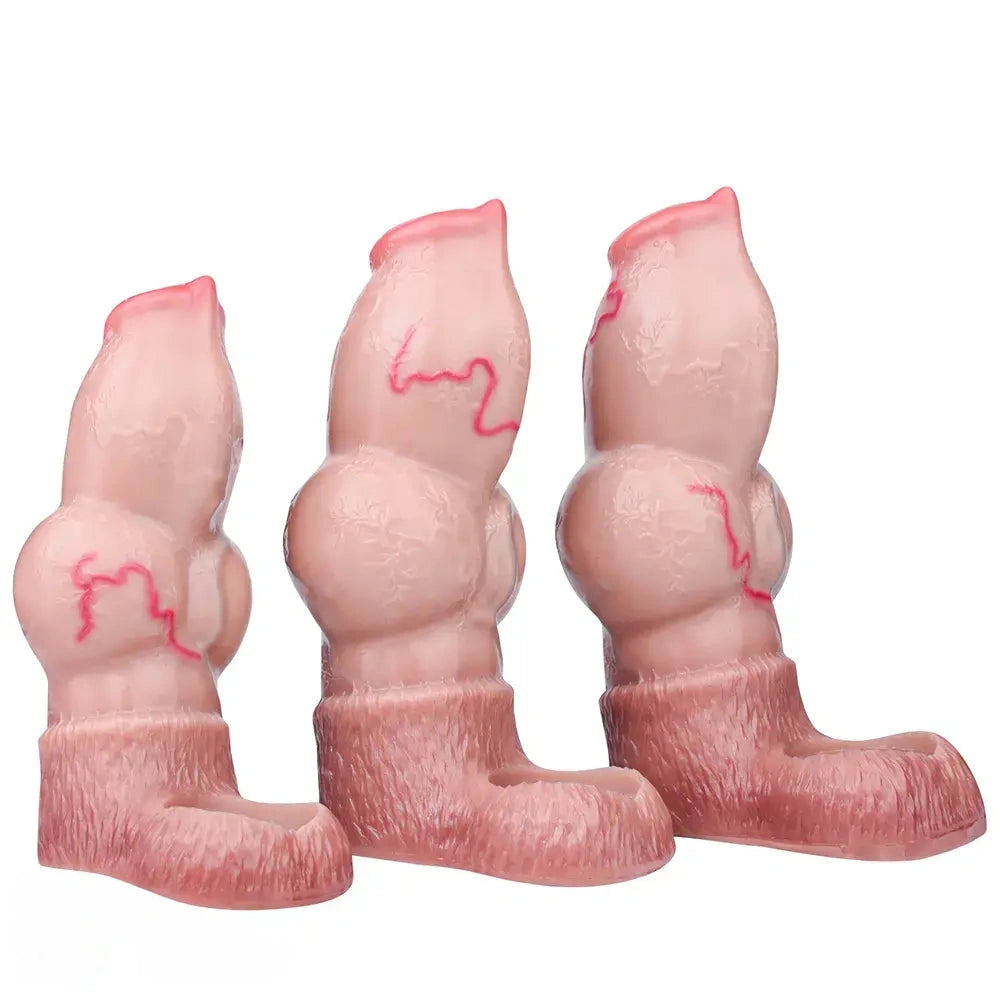 5.66in 6.73in 7.12in Realistic Dog Knot Silicone Dildo Sleeve Highquality Cock