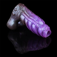 5.66in Dragon Spiked Beast Creature Fantasy Hollow Silicone Dildo Sleeve