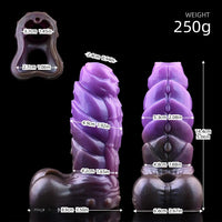 5.66in Dragon Spiked Beast Creature Fantasy Hollow Silicone Dildo Sleeve