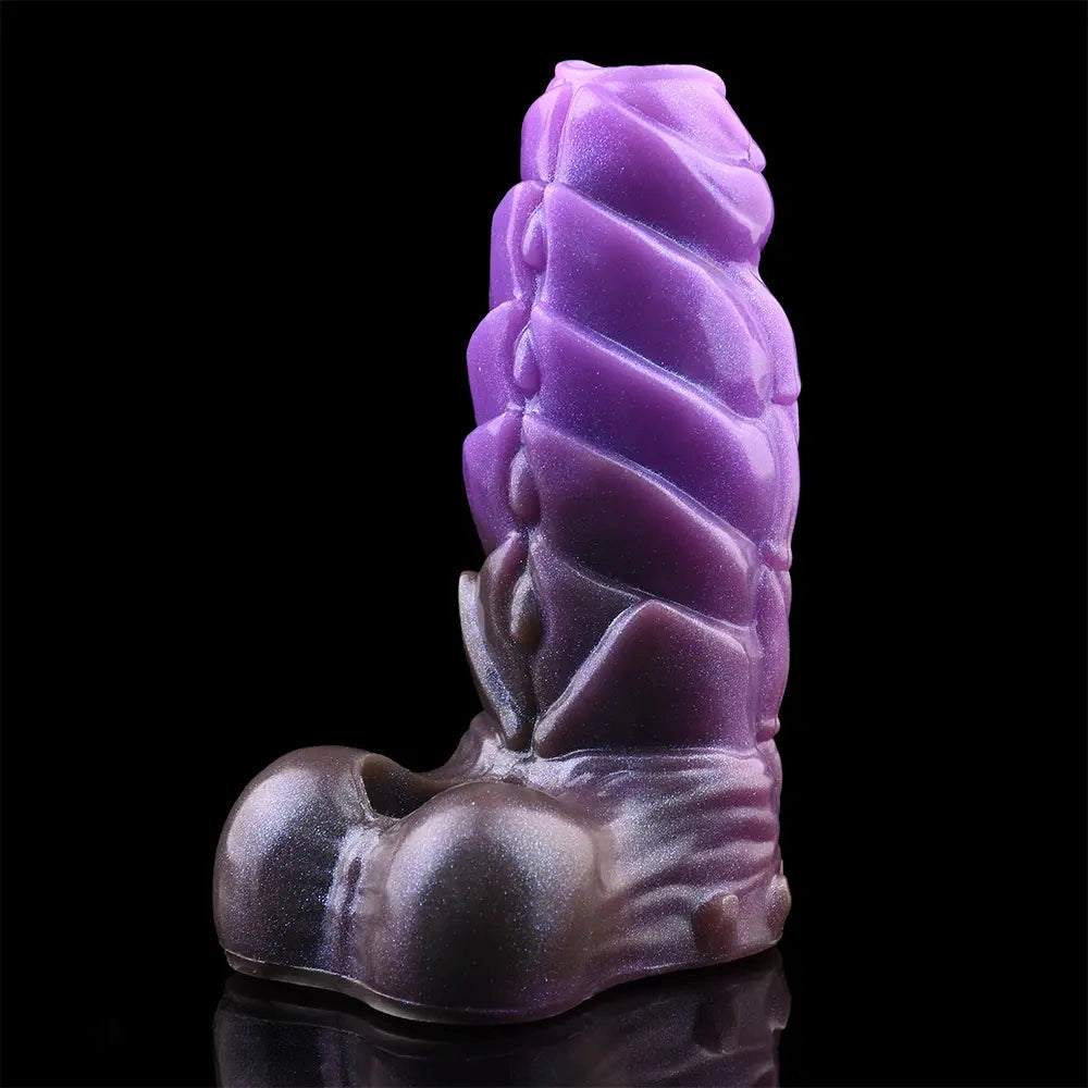 5.66in Dragon Spiked Beast Creature Fantasy Hollow Silicone Dildo Sleeve