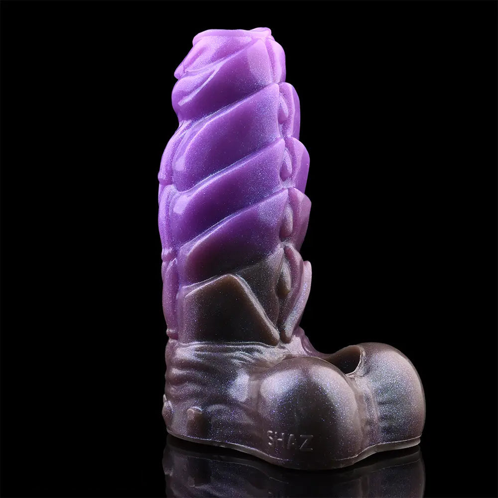 5.66in Dragon Spiked Beast Creature Fantasy Hollow Silicone Dildo Sleeve