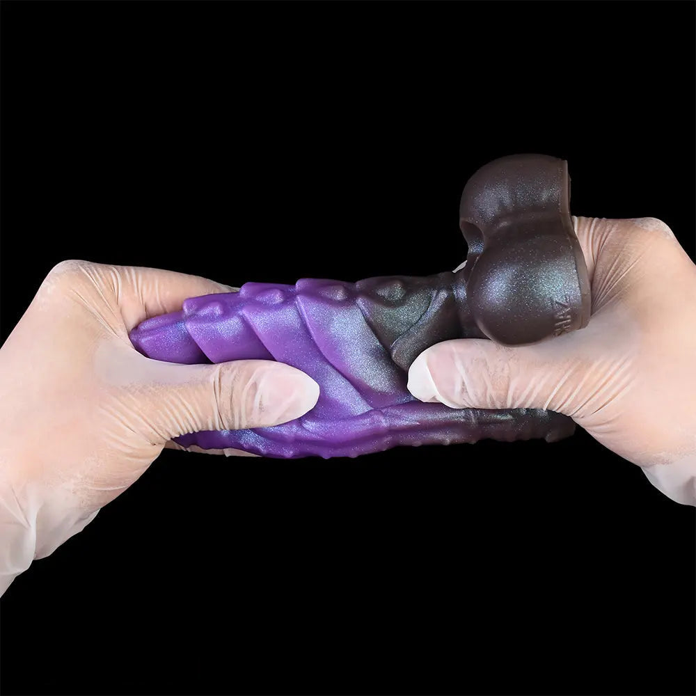 5.66in Dragon Spiked Beast Creature Fantasy Hollow Silicone Dildo Sleeve