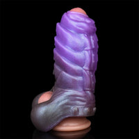 5.66in Dragon Spiked Beast Creature Fantasy Hollow Silicone Dildo Sleeve