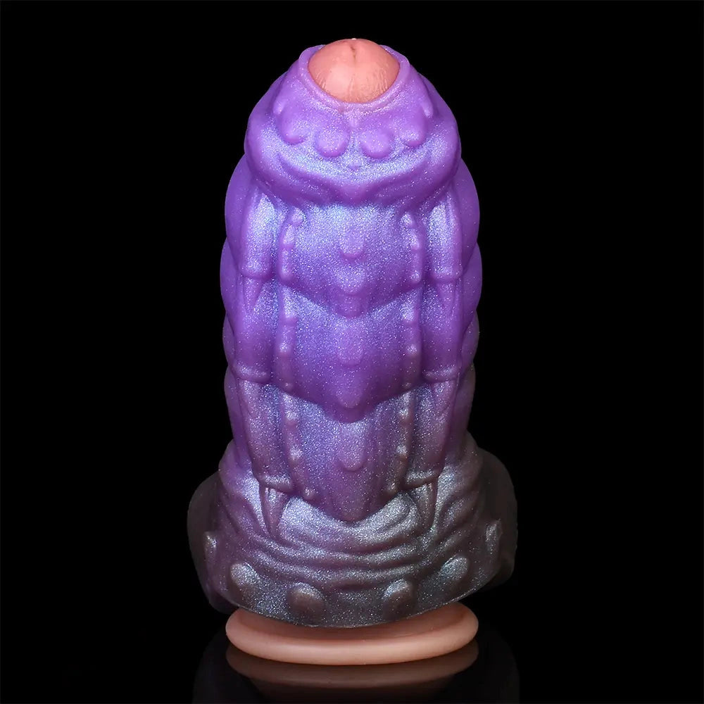 5.66in Dragon Spiked Beast Creature Fantasy Hollow Silicone Dildo Sleeve