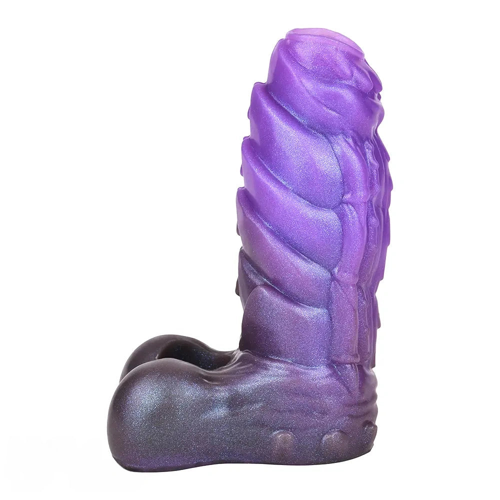 5.66in Dragon Spiked Beast Creature Fantasy Hollow Silicone Dildo Sleeve