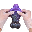 5.66in Dragon Spiked Beast Creature Fantasy Hollow Silicone Dildo Sleeve