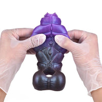 5.66in Dragon Spiked Beast Creature Fantasy Hollow Silicone Dildo Sleeve