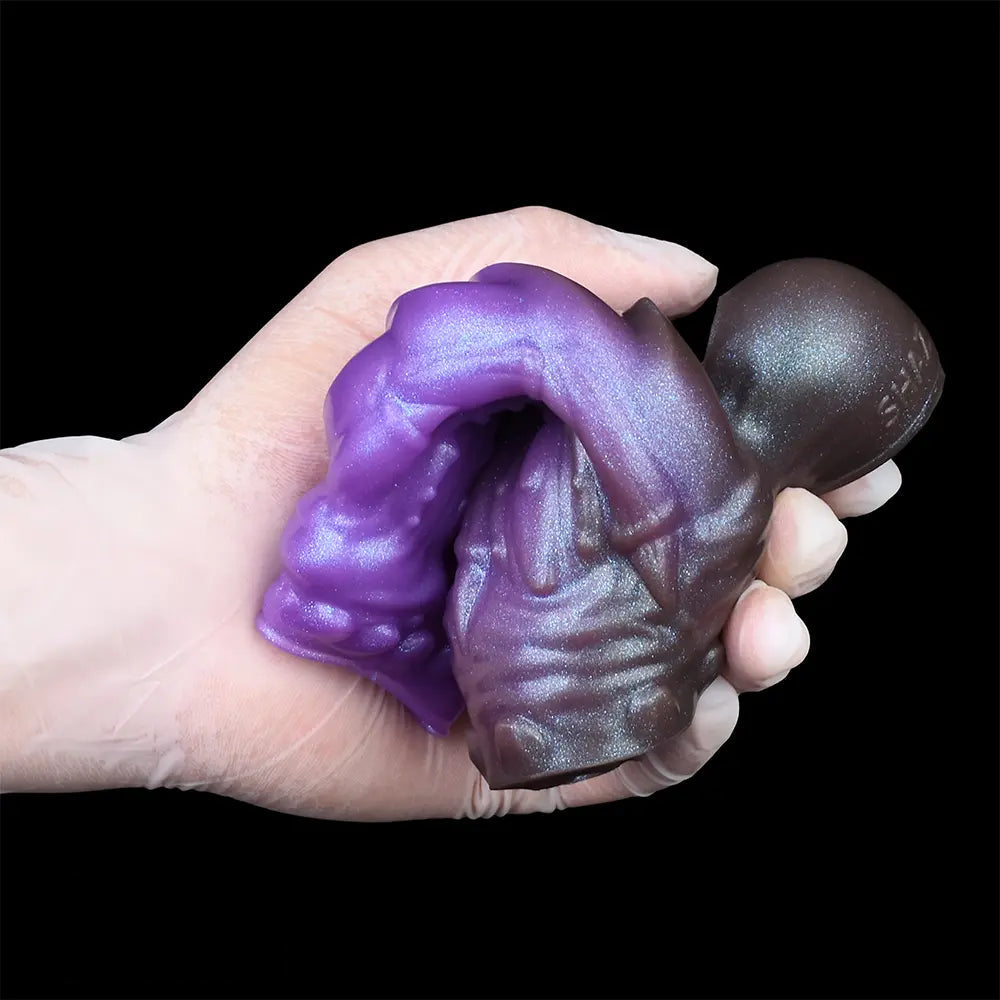 5.66in Dragon Spiked Beast Creature Fantasy Hollow Silicone Dildo Sleeve
