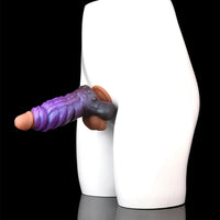 5.66in Dragon Spiked Beast Creature Fantasy Hollow Silicone Dildo Sleeve