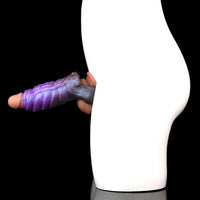 5.66in Dragon Spiked Beast Creature Fantasy Hollow Silicone Dildo Sleeve