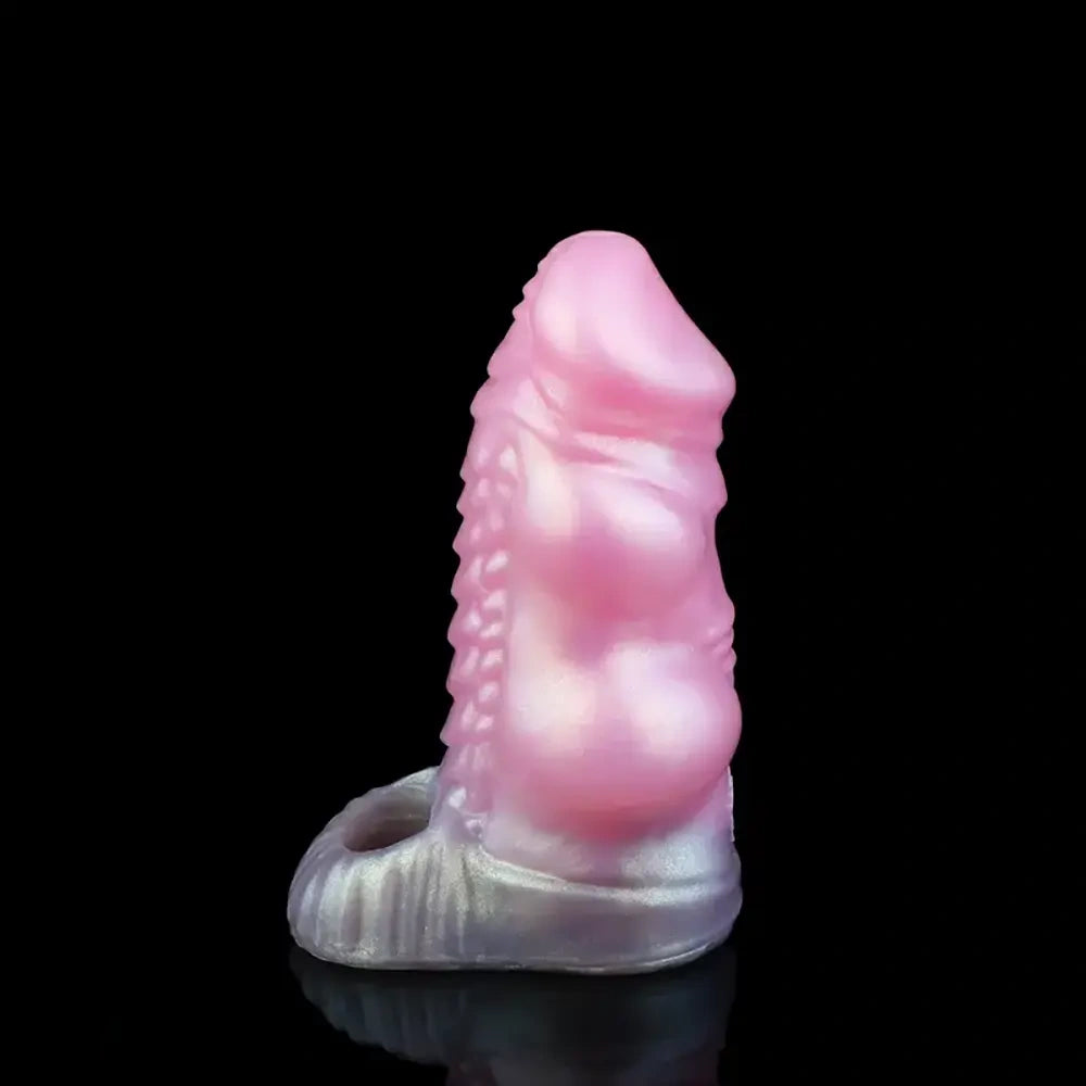 5.67in Big Knot Silicone Hollow Dildo Sheath Flexible Cock Extender
