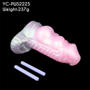 5.67in Big Knot Silicone Hollow Dildo Sheath Flexible Cock Extender