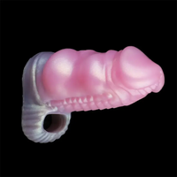 5.67in Big Knot Silicone Hollow Dildo Sheath Flexible Cock Extender