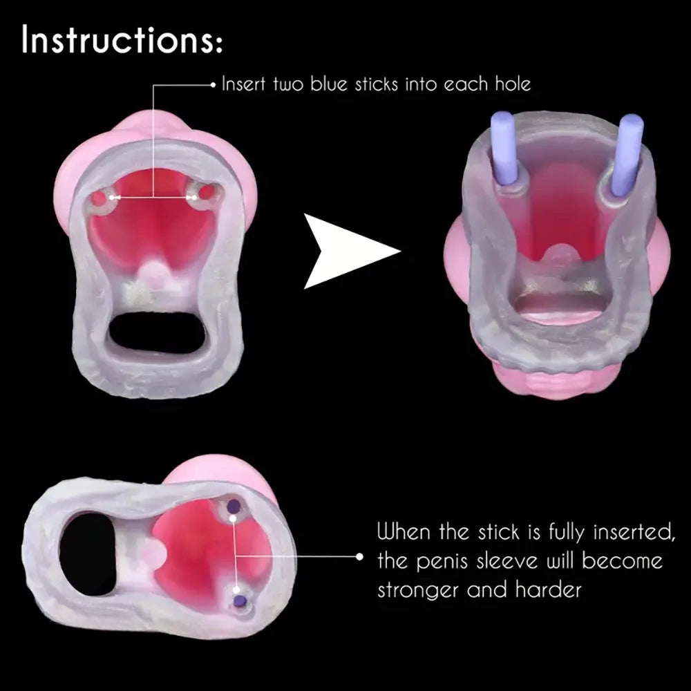 5.67in Big Knot Silicone Hollow Dildo Sheath Flexible Cock Extender
