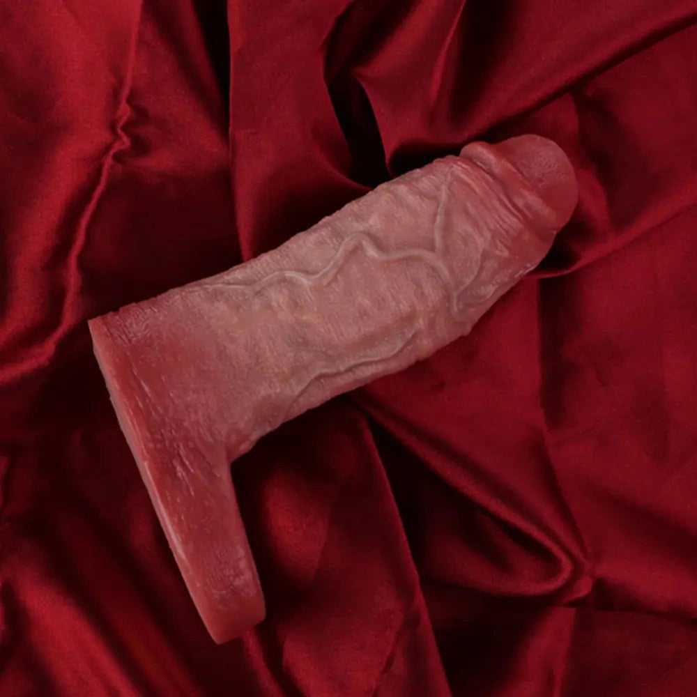 5.6in Realistic Ultra Soft Blue Veins Silicone Cock Sleeve Dildo For Women