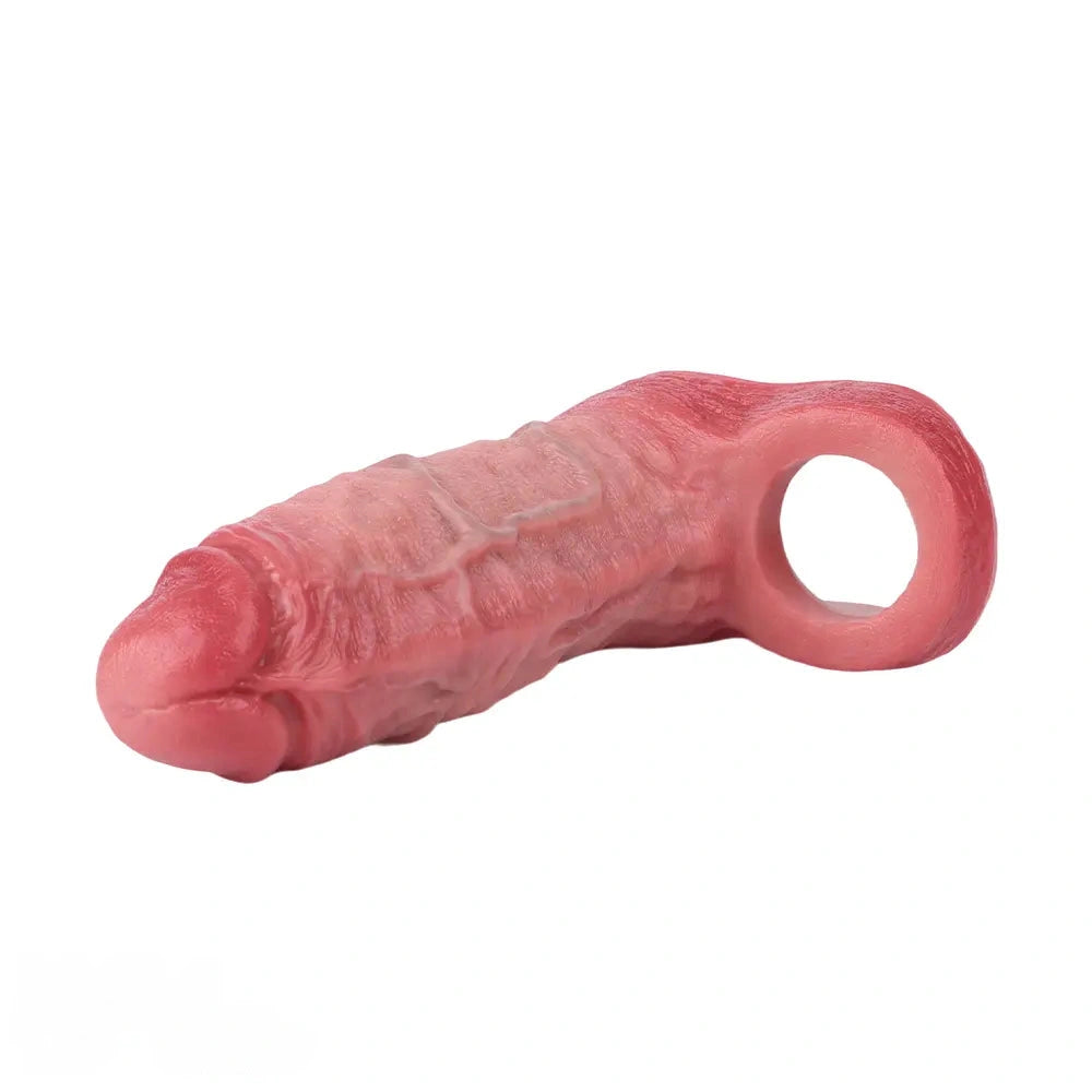 5.6in Realistic Ultra Soft Blue Veins Silicone Cock Sleeve Dildo For Women
