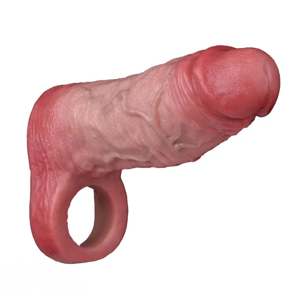 5.6in Realistic Ultra Soft Blue Veins Silicone Cock Sleeve Dildo For Women