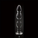 5.71in 6.3in 6.38in Glass Beads Clear Dildo For G-spot Vaginal Anal Play