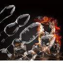 5.71in 6.3in 6.38in Glass Beads Clear Dildo For G-spot Vaginal Anal Play