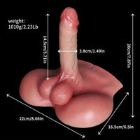 5.71in Dildo With Sex Torso Silicone Female Vaginal Stimulator Adult Sex Toy